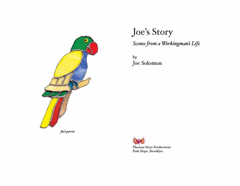 Joe title page